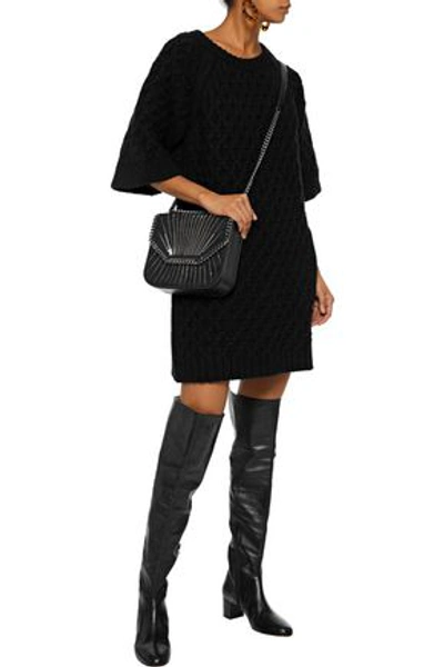 Chloé Woman Cable-knit Wool Mini Dress Black