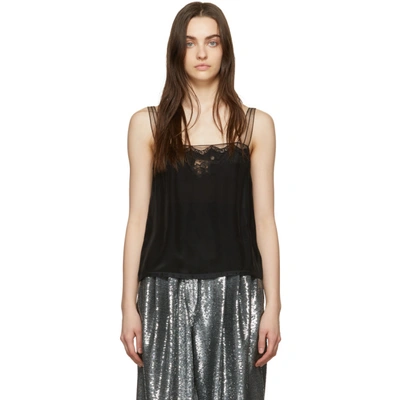 Marc Jacobs Black Lace Tank Top In 001 Black