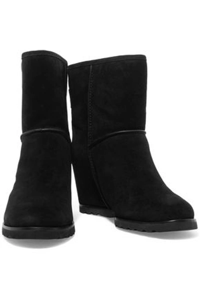 Marc By Marc Jacobs Woman Harper Suede Wedge Snow Boots Black