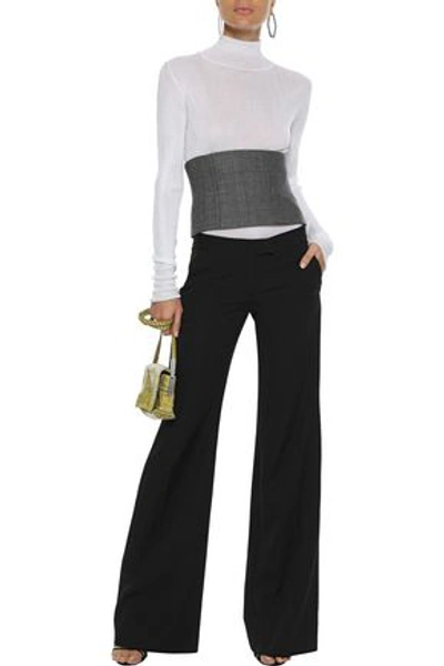Stella Mccartney Wool-twill Wide-leg Pants In Black