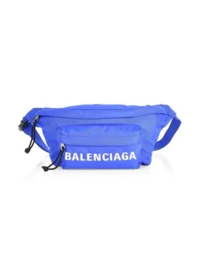 Balenciaga Wheel Logo Belt Bag In Royal Blue