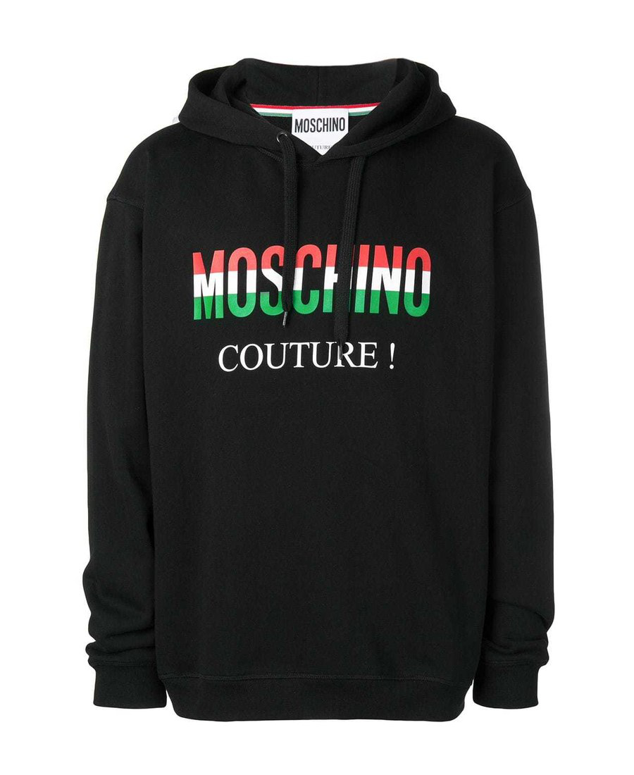 Moschino 棉质logo连帽卫衣 In Neutrals | ModeSens