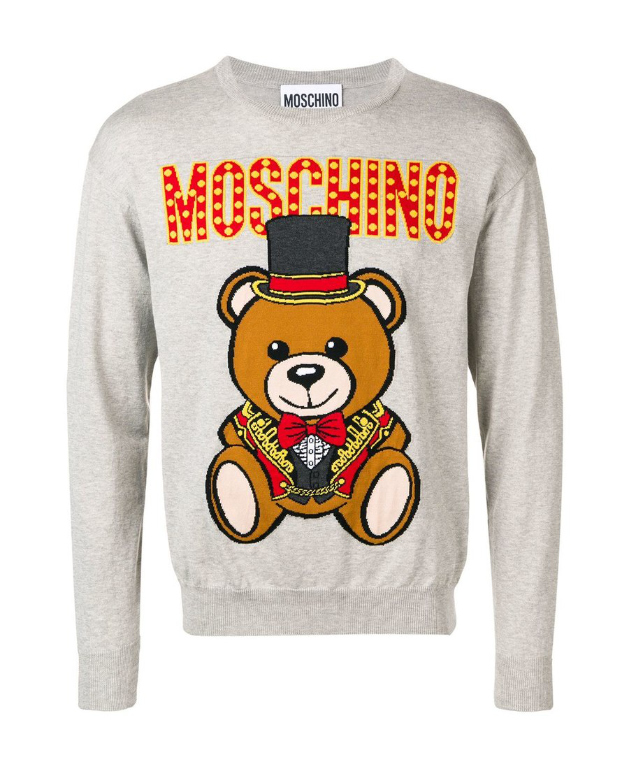 Moschino 小熊logo套头衫 In Neutrals | ModeSens