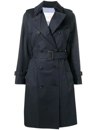 Mackintosh Ink Colour Block Cotton Trench Coat Lm-062bs/cb In Blue