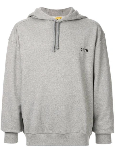 Geym Logo Print Hoodie In Grey