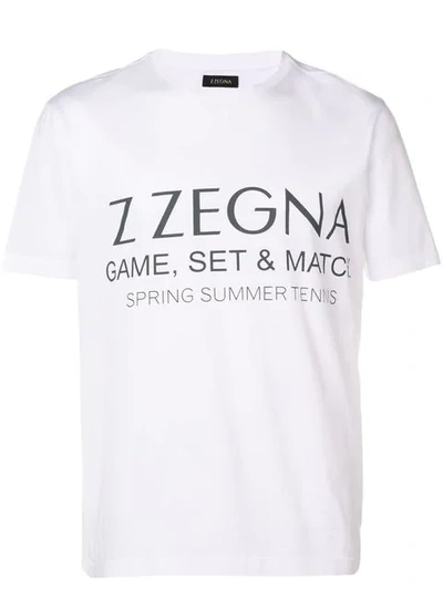 Z Zegna Printed T-shirt In White