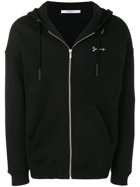 Givenchy Zipped Hooded Jacket In Black | ModeSens