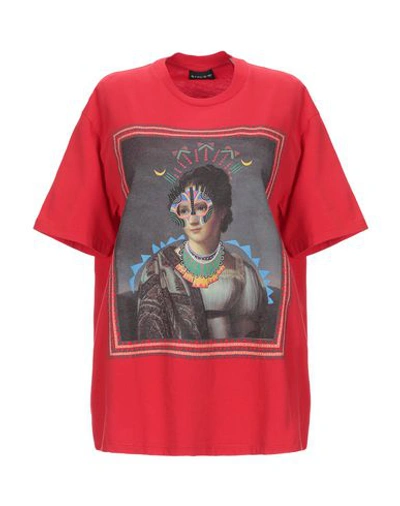 Etro Printed Red Cotton T-shirt