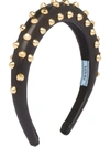 Prada Studded Headband In Black