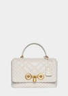 Versace Quilted Icon Dual Carry Bag In White