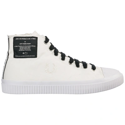 Fred Perry Men's Shoes High Top Trainers Sneakers Hughes Mid In White