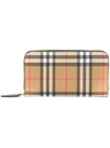 Burberry Elmore Zip Around Wallet In Beige