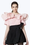 Marc Jacobs Ruffled Rosette Top In Light Pink