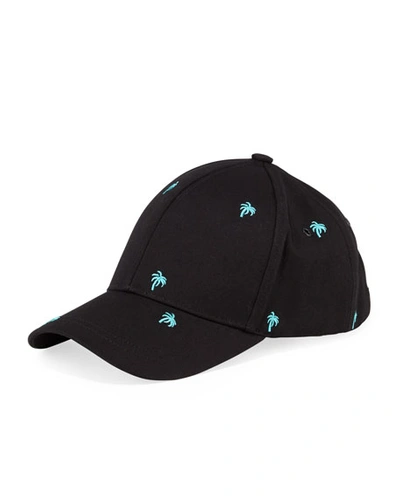 Paul Smith Men's Embroidered Palm Tree Baseball Cap In Black