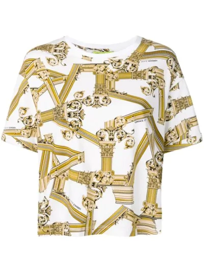 Versace Jeans Pillar Print T-shirt In White