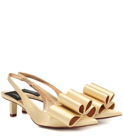 Marc Jacobs Satin Slingback Pumps In Yellow