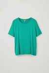 Cos Smooth Jersey T-shirt In Green