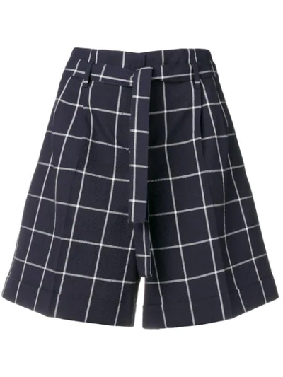 Ps By Paul Smith Check Shorts In Blue