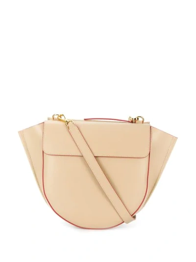 Wandler Contrast Piping Shoulder Bag In Neutrals