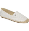 Michael Michael Kors 'kendrick' Slip-on Espadrille Flat In Bright White Fabric