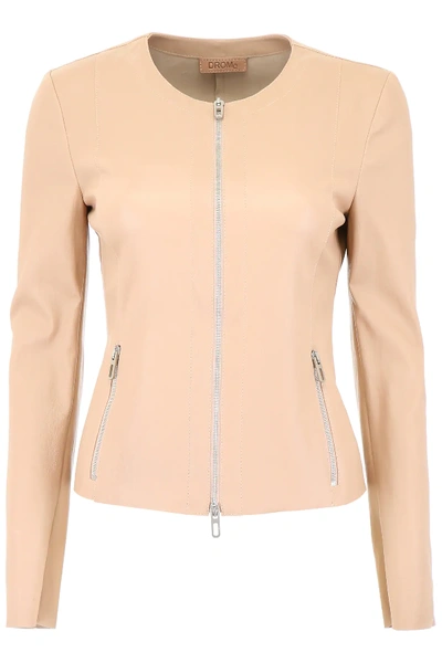 Drome Stretch Nappa Jacket In Pink