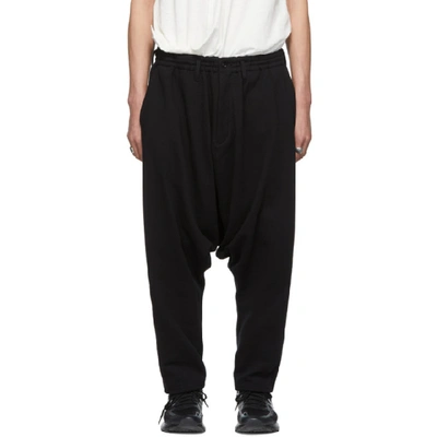 Yohji Yamamoto Drop Crotch Sweatpants In Black