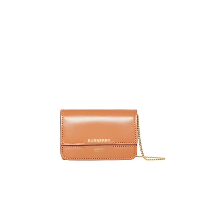 Burberry Horseferry Print Card Case With Detachable Strap In Nutmeg