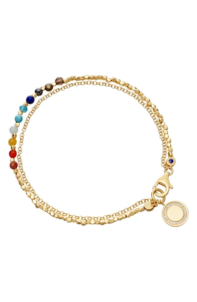 Astley Clarke Rainbow Cosmos Biography Bracelet In 18k Gold-plated Sterling Silver In Yellow Gold/ Rainbow