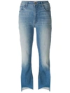 Mother The Insider Crop Step Fray Jeans Not Rough Enough In Hey Sun