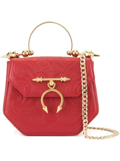 Okhtein The Pine Minaudiere Crossbody Bag In Red