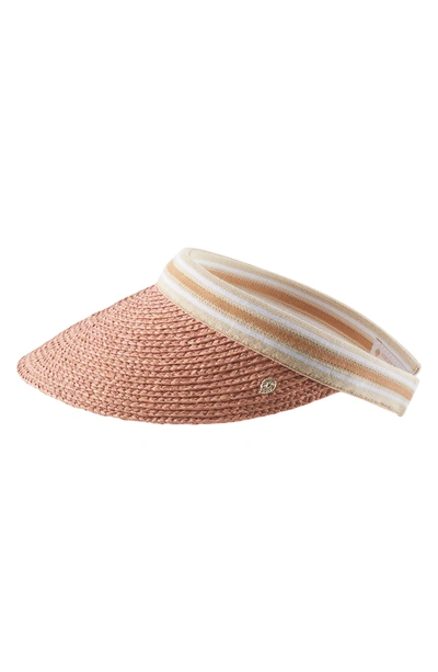 Helen Kaminski 'bianca' Visor - Brown In Light Musk/ Nougat Stripe