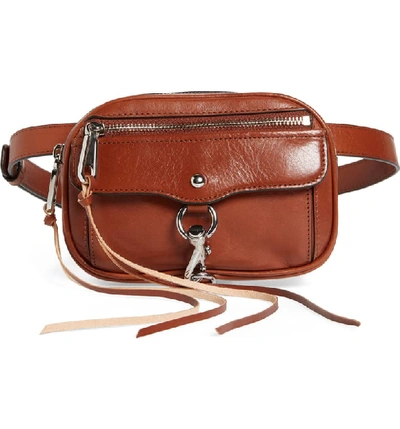 Rebecca Minkoff Blythe Leather Belt Bag - Brown In Acorn