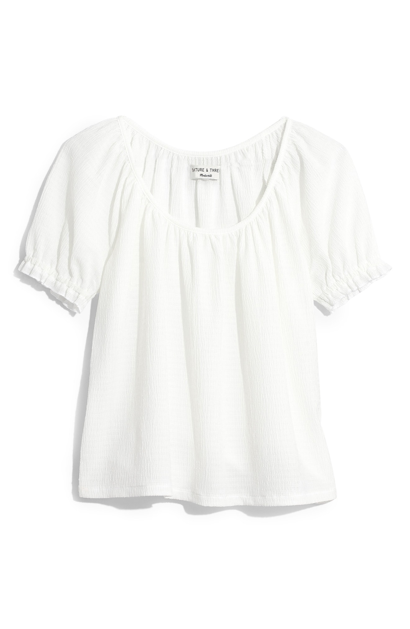 madewell texture and thread peasant top