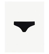 Hanro Seamless Stretch-cotton Thong In 0019 Black