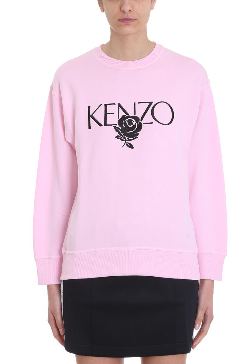 Kenzo Pink Roses Print Cotton 