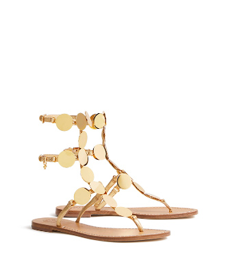 tory burch gold gladiator sandals