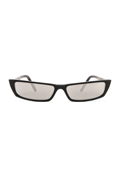 Acne Studios Agar Sunglasses In Black In Black & Silver Mirror