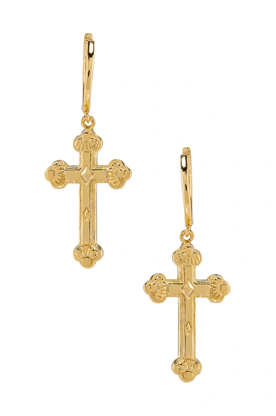 The M Jewelers Ny Siena Cross Earrings In Gold