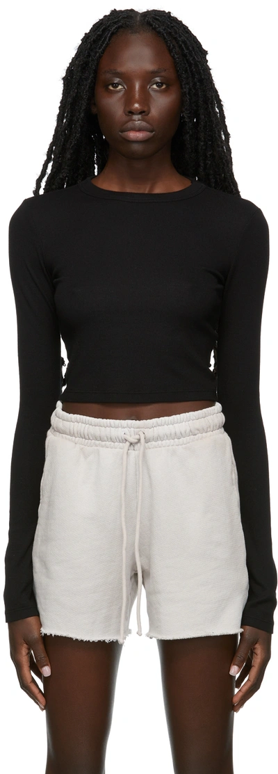 Cotton Citizen Verona Crop Shirt In Jet Black