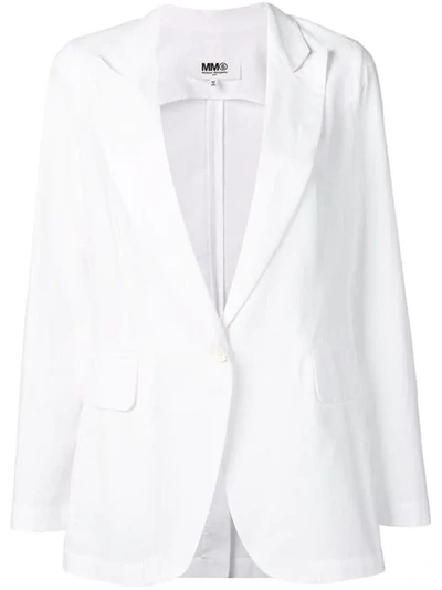 Mm6 Maison Margiela Classic Formal Blazer In White