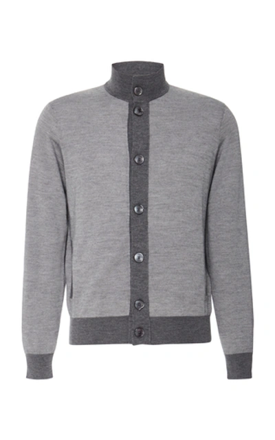 Fioroni Cashmere And Silk-blend Cardigan In Grey