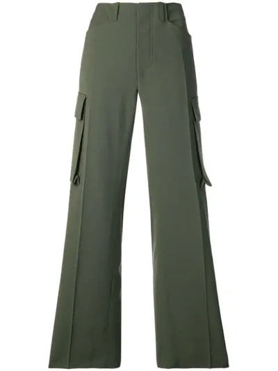 Sonia Rykiel Explorer Straight Trousers In Green