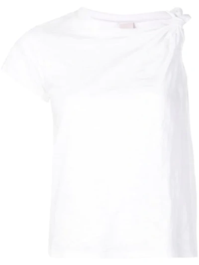 Cinq À Sept Audra One Sleeve T-shirt In White