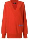 Calvin Klein 205w39nyc Embroidered Logo Sweatshirt In Red