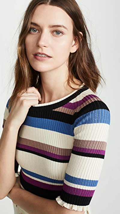 Eleven Six Abi Sweater In Multi Stripe