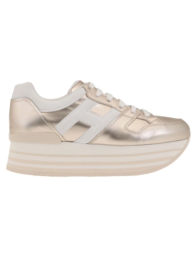 Hogan Maxi H222 Sneaker In B202(platino)+b001(bianco)