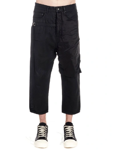 Drkshdw Combo Collapse Cropped Jeans In Black