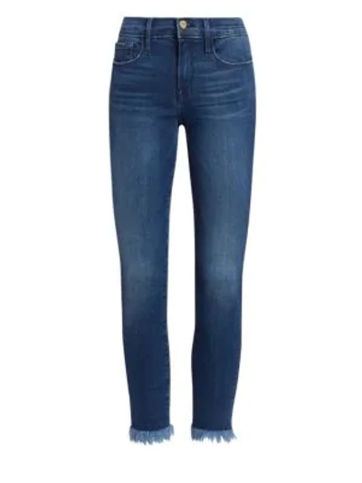 Frame Le Skinny De Jeanne Raw Hem Cropped Jeans In Cantine