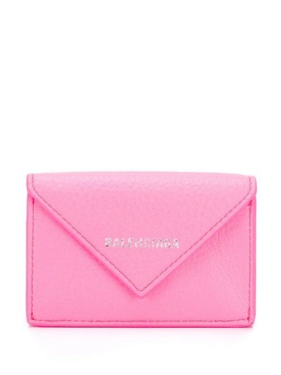 Balenciaga Papier Mini Wallet In Pink