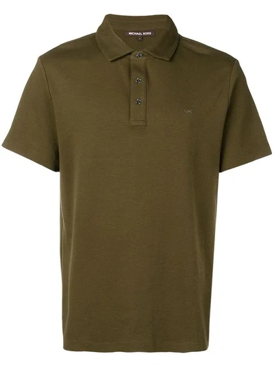 Michael Michael Kors Logo Polo T In Green